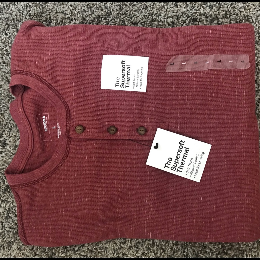 BRAND NEW deep red thermal